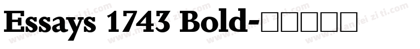 Essays 1743 Bold字体转换